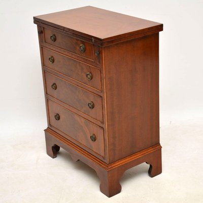 Vintage Georgian Style Mahogany Veneer Bachelors Chest Of Drawers