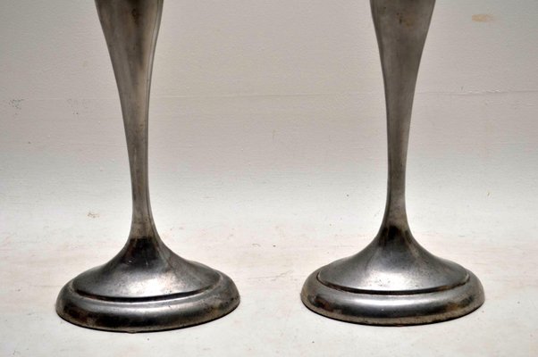 Grosse Kerzenhalter Aus Edelstahl 1960er 2er Set Bei Pamono Kaufen