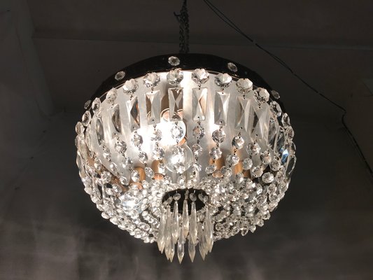 Vintage Crystal Bronze Flush Mount 1950s For Sale At Pamono