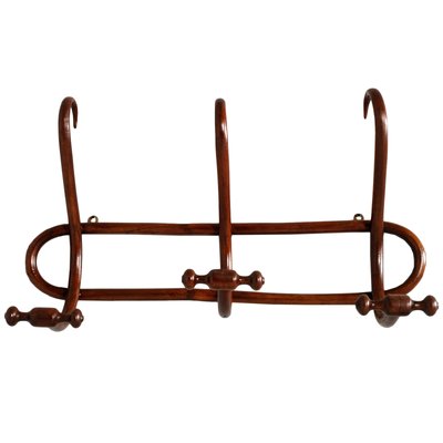 Antique Bentwood Wall Coat Rack from Thonet for sale at Pamono