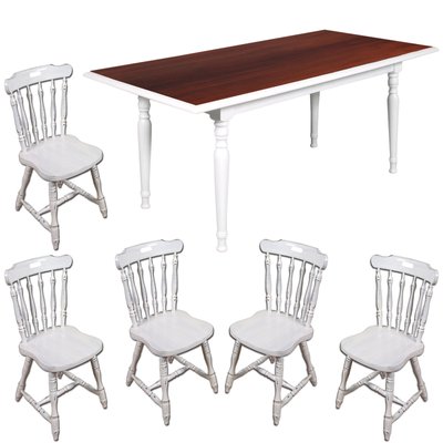 Mid Century Dining Table With 5 Chairs For At Pamono Mid Century Dining Table With 5 Chairs 1