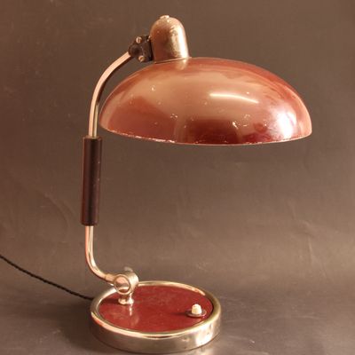 6632 Red Desk Lamp By Christian Dell For Kaiser Idell 1934 For