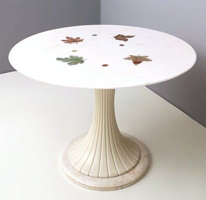 Table De Salle A Manger Tulip Ronde Avec Plateau En Marbre Rose