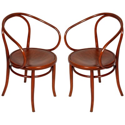 Poltrone B-9 antiche in legno curvato di Jacob Josef Kohn per