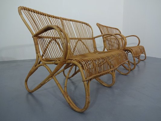 Italian Bamboo Sofa 1950s Italian Bamboo Sofa 1950s