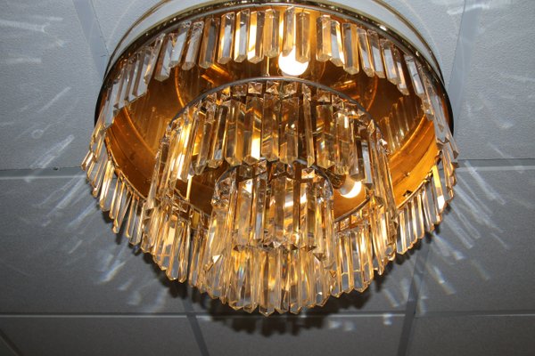 Large Crystal Chandeliers by Dr. Wolfgang for L.A. Reidinger, 1968 for sale
