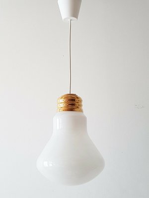 Glass Bulb Shaped Pendant 1970s
