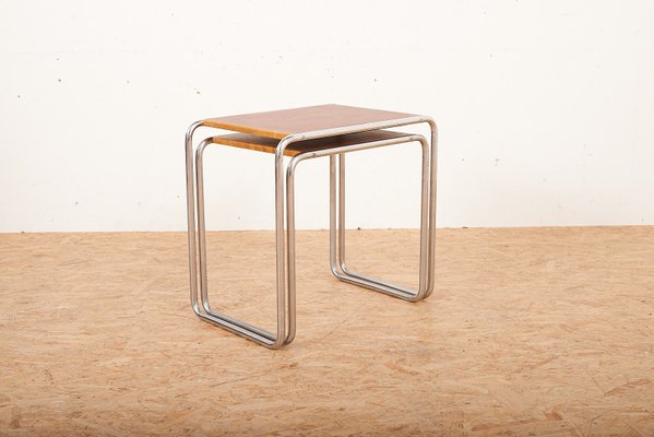 Bauhaus B9 Nesting Tables by Marcel Breuer, Set of 3 for sale at