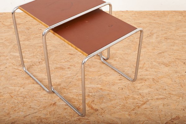 Bauhaus B9 Nesting Tables by Marcel Breuer, Set of 3 for sale at