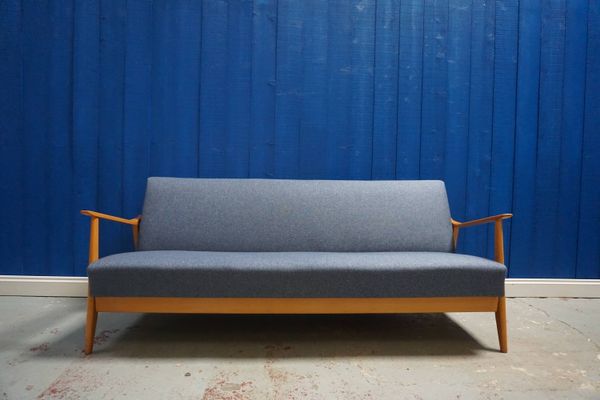 Divano letto Mid,Century blu, Danimarca, anni \u002760, Immagine 17