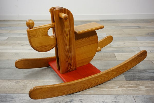 vintage wooden rocking horse
