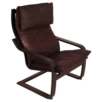 Leather Poang Chairs Footrest By Noboru Nakamura For Ikea 1970s