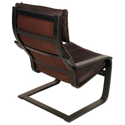 Leather Poang Chairs Footrest By Noboru Nakamura For Ikea 1970s