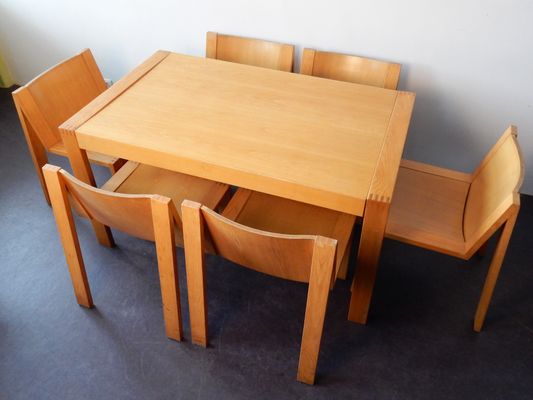 Se15 Extentable Dining Table 8 Chairs By Mazairac Boonzaaijer For Pastoe 1970s