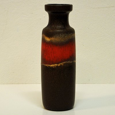 West German Ceramic Fat Lava Vase From Scheurich 1960s For Sale