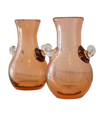 Murano Bubble Glass Vases From Seguso 1950s Set Of 2 For Sale At