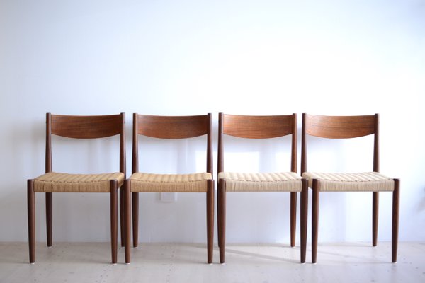 Teak Dining Chairs By Poul Volther For Frem Rojle 1965 Set Of 4 Teak Dining Chairs By Poul Volther For Frem Rojle 1965 Set Of 4 1