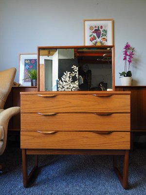 Mid Century Dressing Table With Mirror From Europa Furniture For