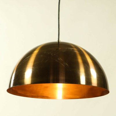 Vintage Brass Hemisphere Pendant Lamp For At Pamono - Brass Pendant Light