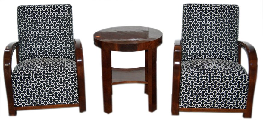 Art Deco Wohnzimmer Set, 1930er bei Pamono kaufen Art Deco Wohnzimmer Set, 1930er bei Pamono kaufen