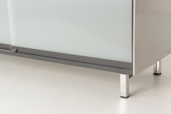 Dutch Sideboard With Glass Sliding Doors From Gispen 1950s For Glass Sliding Doors From Gispen 1950s