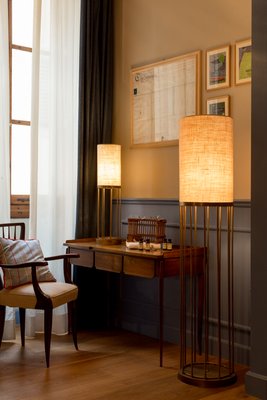 Round Cage Floor Lamp By Niccolo De Ruvo For Brass Brothers For Sale At Pamono