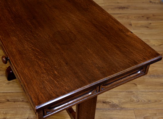 Gothic Revival Style Small Oak Desk Table 1920s For Sale At Pamono