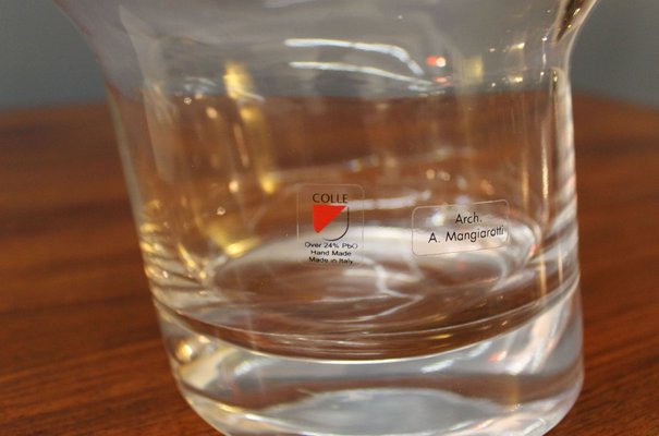 Crystal Glass Vase By Angelo Mangiarotti For Cristalleria Colle 1980s For Sale At Pamono