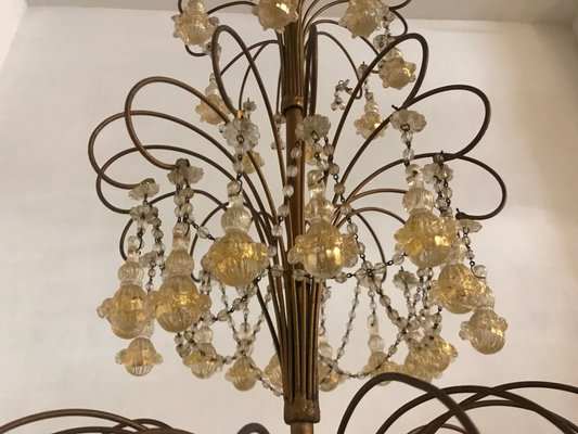 Large Vintage Murano Glass Chandelier Large Vintage Murano Glass Chandelier
