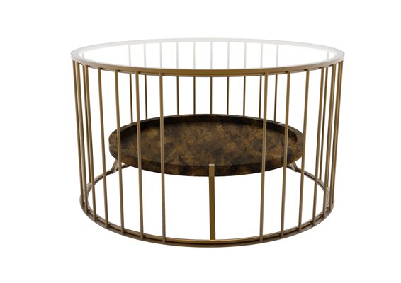 Round cage coffee table deals