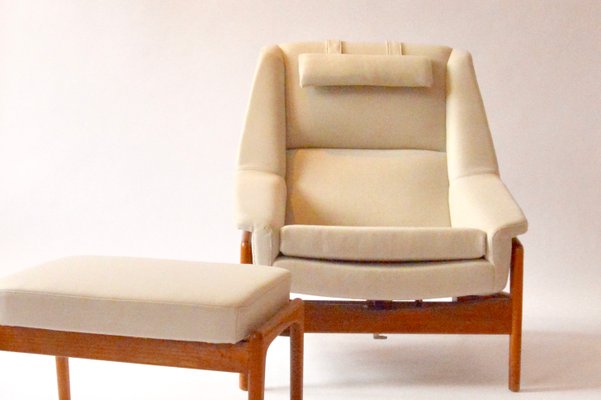 Reclining Armchair Ottoman By Folke Ohlsson For Dux 1960s Set Of 2 For Sale At Pamono