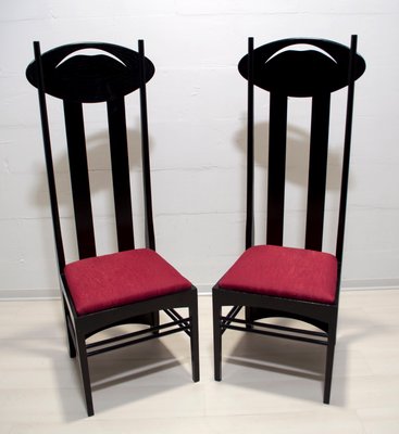 Argyle High Back Chairs By Charles Rennie Mackintosh For Cassina