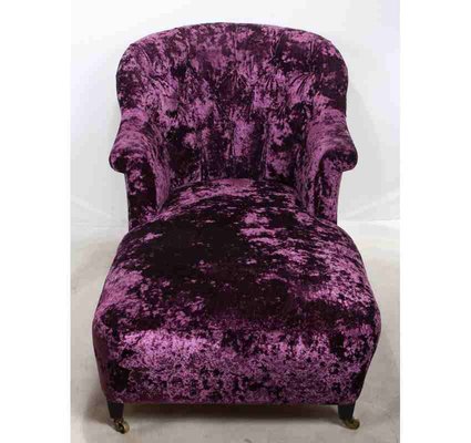 Victorian Purple Velvet Day Bed
