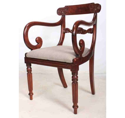 Antique Mahogany Library Carver Chair For At Pamono Antique Mahogany Library Carver Chair
