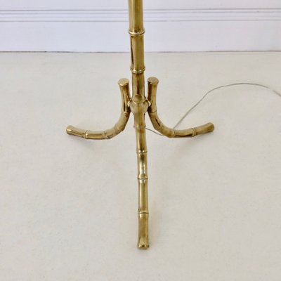 gold bamboo floor lamp