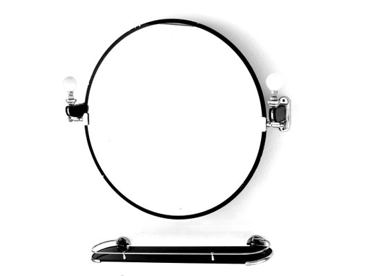 Galvorame Siena Tilting Wall Mirror And Shelf Osvaldo Borsani For Metalvetro 1930s