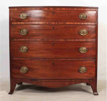 Small Regency 4 Drawer Bow Front Chest For Sale At Pamono