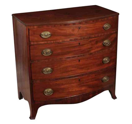 Small Regency 4 Drawer Bow Front Chest For Sale At Pamono
