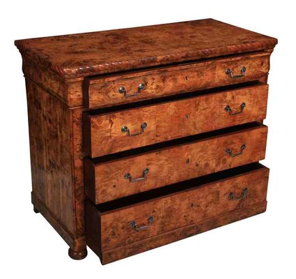 French Tiger Wood Commode Chest 1860s For Sale At Pamono