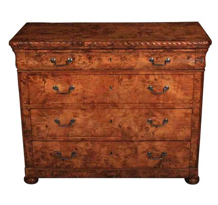 French Tiger Wood Commode Chest 1860s For Sale At Pamono