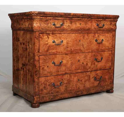 French Tiger Wood Commode Chest 1860s For Sale At Pamono