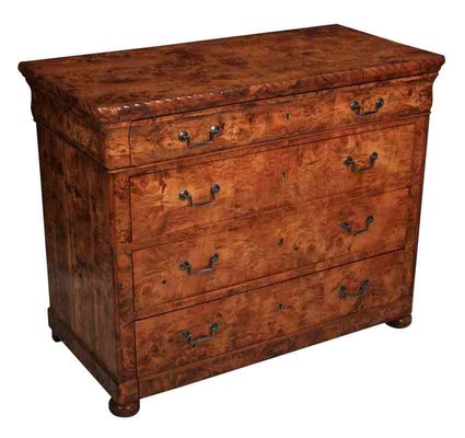 French Tiger Wood Commode Chest 1860s For Sale At Pamono