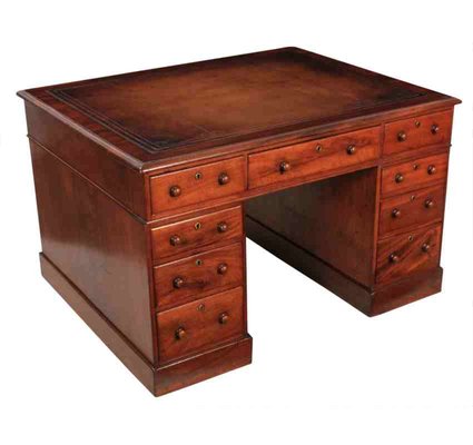 Large Victorian Mahogany Office Desk Large Victorian Mahogany Office Desk
