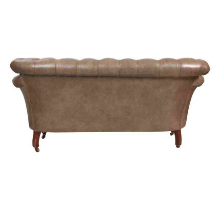 Victorian Mahogany And Leather Chesterfield Style Sofa