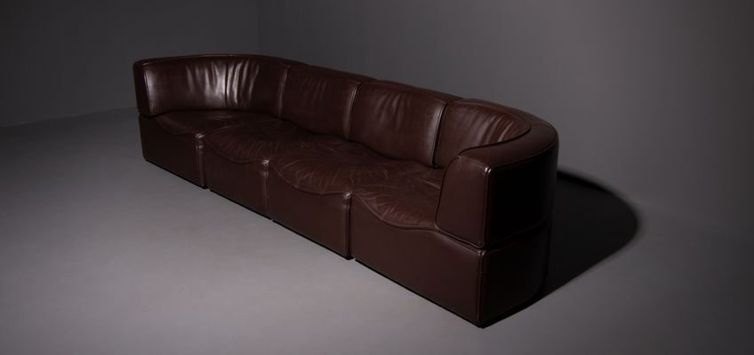 Ds 15 Neck Leather Modular Sofa From De Sede 1970s