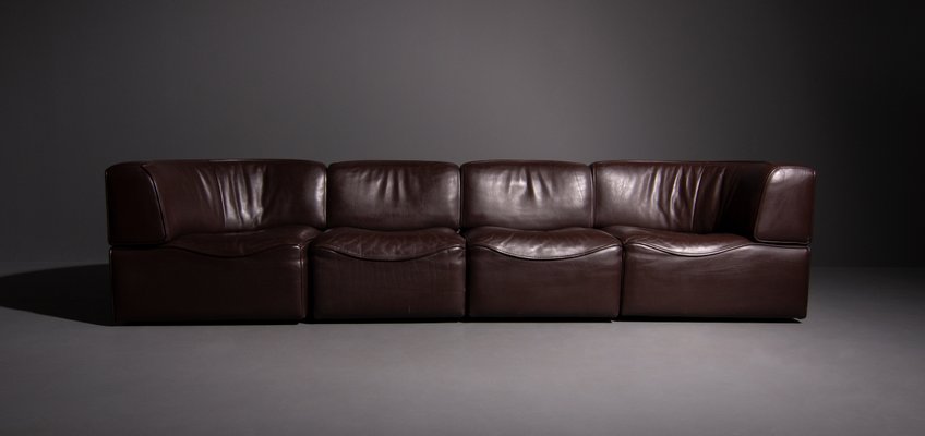 Ds 15 Neck Leather Modular Sofa From De Sede 1970s