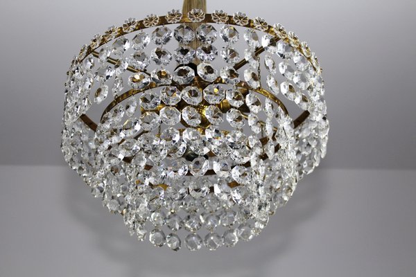 Art Deco Crystal Chandelier By J L, 2 Crystal Ball For Chandelier
