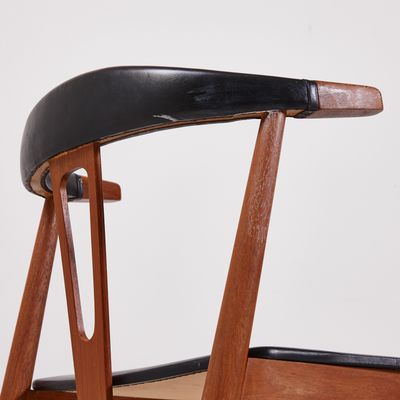 Danish Leather Side Chair 1960s
