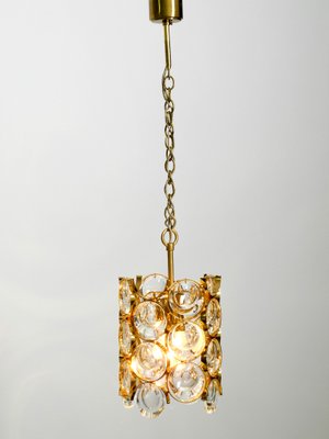 Small Brass Crystal Pendant Lamp From Palwa 1960s