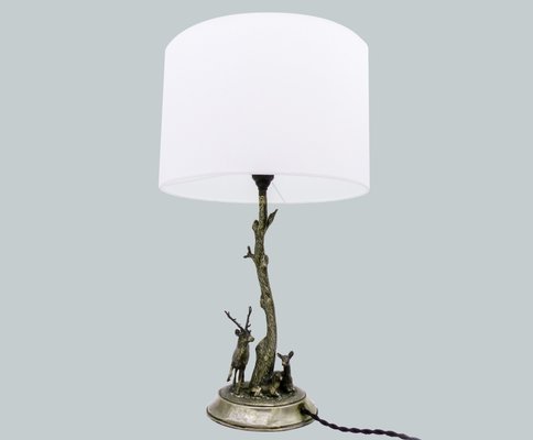 Table Lamp1960s Metal Deer Silver XiuOPkZ